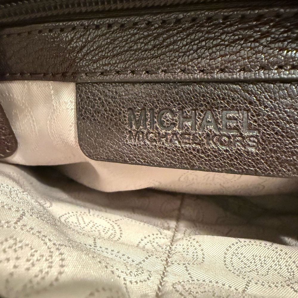 Michael Kors Brown Leather Crossbody Bag - Picture 3 of 6